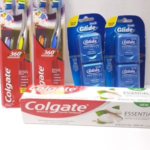 Colgate toothbrushes Oral-B dental floss